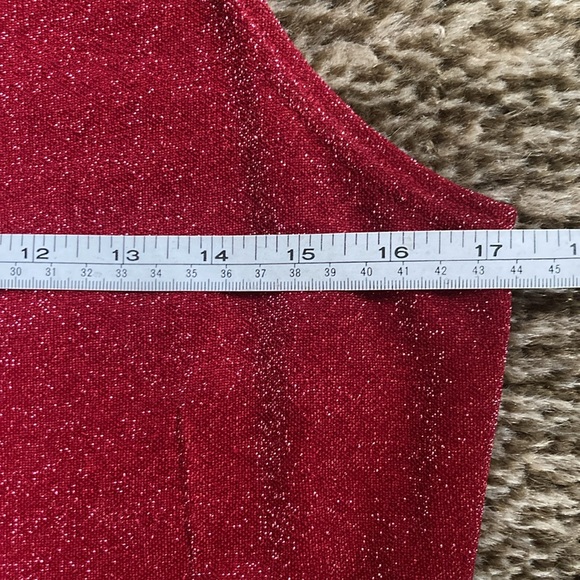 Vintage Red Sparkly Shift Dress by All That Jazz - Size 4-6 90's Y2K - Picture 7 of 12